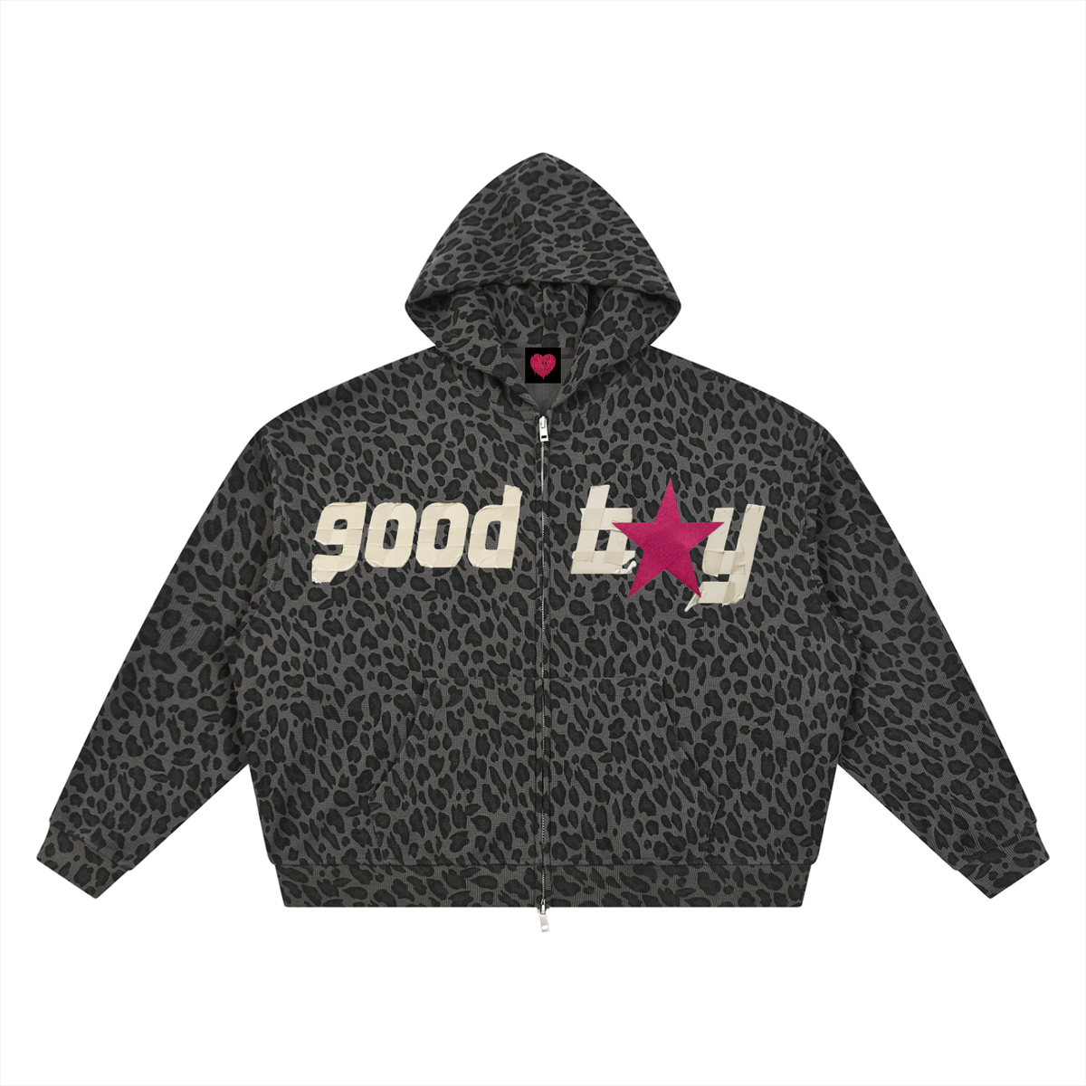 good boy leopard hoodie
