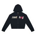 rent boy black zip up hoodie